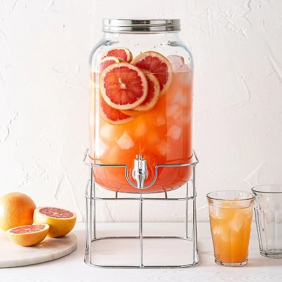 KSP Rosedale Beverage Dispenser with Stand (Clear/Chrome)