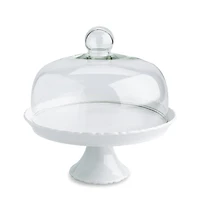 KSP Heritage Porcelain Cake Plate with Cover (White)