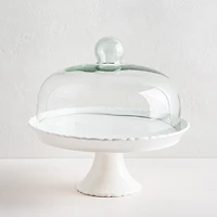 KSP Heritage Porcelain Cake Plate with Cover (White)