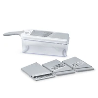 KSP Chef's Mate Mandoline Slicer and Grater - Set of 7 (White/Grey)