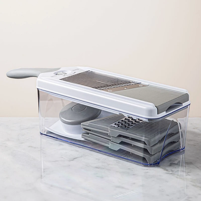 KSP Chef's Mate Mandoline Slicer and Grater - Set of 7 (White/Grey)