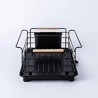 KSP Nova Dish Rack with Bamboo Handles (Black/Natural)