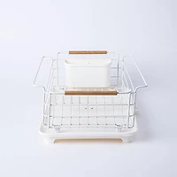 KSP Nova Dish Rack with Bamboo Handles (White/Natural)