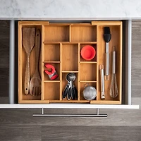 KSP Natura Bamboo Gadget Tray Expandable (Natural) 28/48 x 38 x 6.5 cm