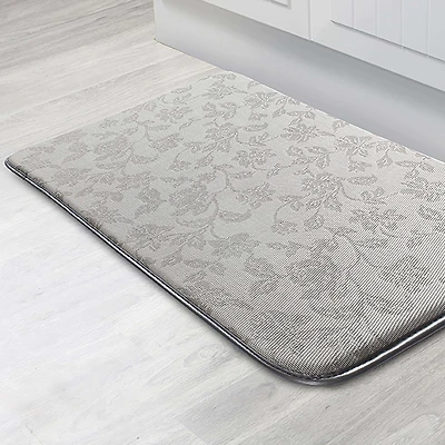 KSP Textaline 'Floral' Anti-Fatigue Memory Foam Mat (Tan
