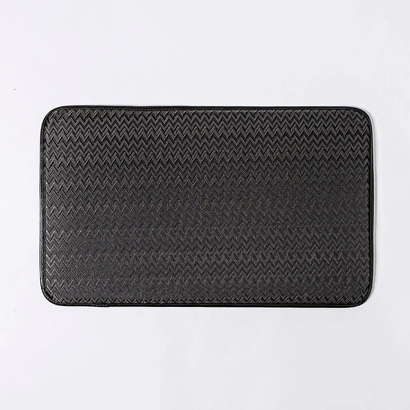 KSP Textaline 'Zig Zag' Anti-Fatigue Memory Foam Mat (Black