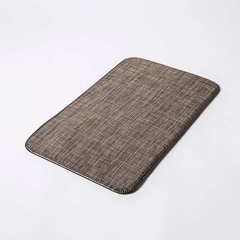 KSP Textaline 'Linen Look' Anti-Fatigue Memory Foam Mat (Brown)