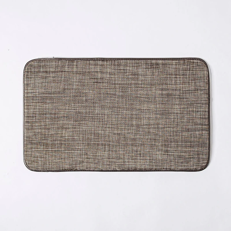 KSP Textaline 'Linen Look' Anti-Fatigue Memory Foam Mat (Brown)