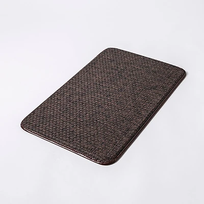 KSP Textaline 'Linen Look' Anti-Fatigue Memory Foam Mat (Dark Brown