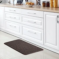 KSP Textaline 'Linen Look' Anti-Fatigue Memory Foam Mat (Dark Brown