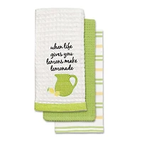 Harman Combo 'When Life Gives You Lemons' Cotton Kitchen Towel - Set/3