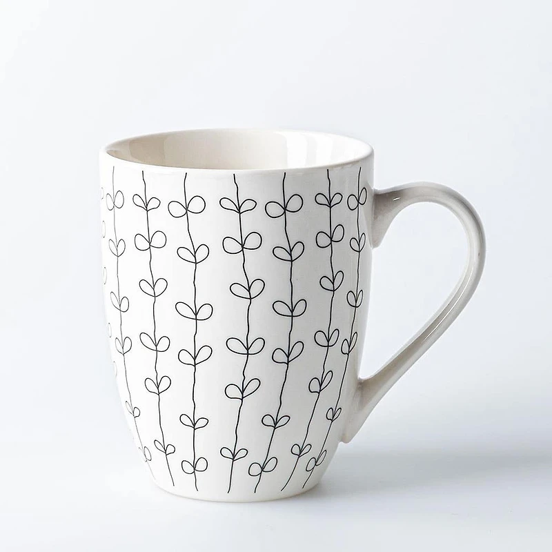 KSP Graphic 'Plaid' Mug - Set of 4 (Black/White)