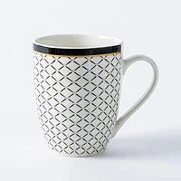 KSP Graphic 'Regal' Mug - Set of 4 (Black/White/Gold)