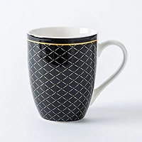 KSP Graphic 'Regal' Mug - Set of 4 (Black/White/Gold)