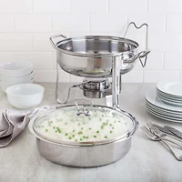 KSP Kuisine Chafing-Buffet Server with Stand (Stainless Steel)