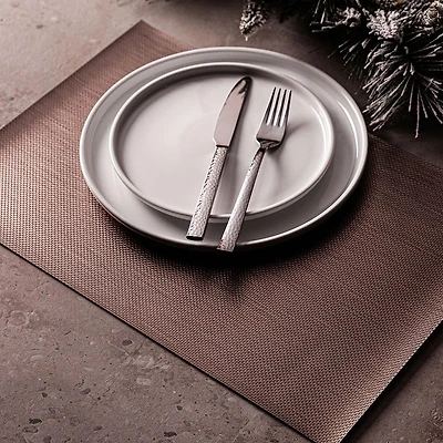 KSP Ritz Metallic 'Weave' PVC Placemat (Pewter)