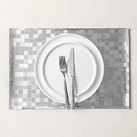 KSP Ritz Metallic 'Squares' PVC Placemat (Silver)