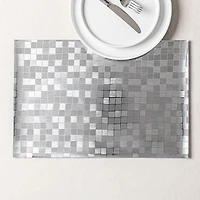 KSP Ritz Metallic 'Squares' PVC Placemat (Silver)