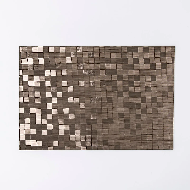 KSP Ritz Metallic 'Squares' PVC Placemat (Pewter)