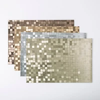 KSP Ritz Metallic 'Squares' PVC Placemat (Pewter)