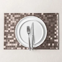 KSP Ritz Metallic 'Squares' PVC Placemat (Pewter)