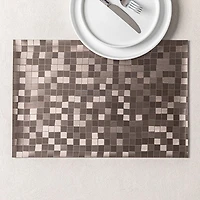 KSP Ritz Metallic 'Squares' PVC Placemat (Pewter)
