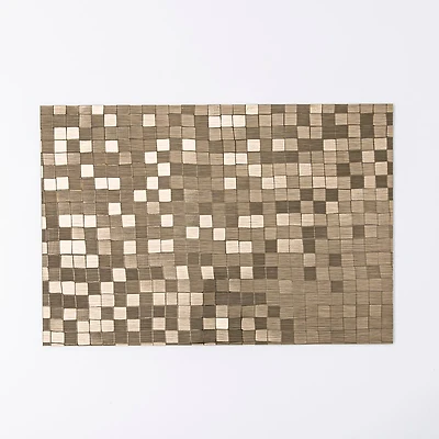 KSP Ritz Metallic 'Squares' PVC Placemat (Champagne)