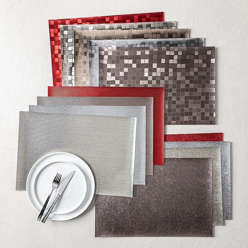 KSP Ritz Metallic 'Squares' PVC Placemat (Champagne)