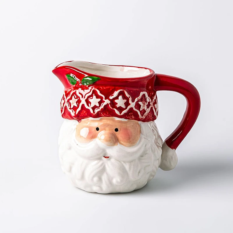 Santa'S Secrets Christmas Santa Dolomite Creamer (Red/White)