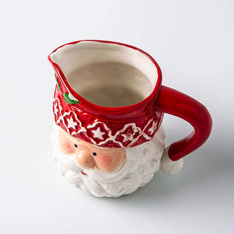 Santa'S Secrets Christmas Santa Dolomite Creamer (Red/White)