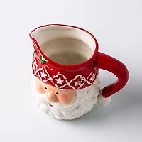 Santa'S Secrets Christmas Santa Dolomite Creamer (Red/White)