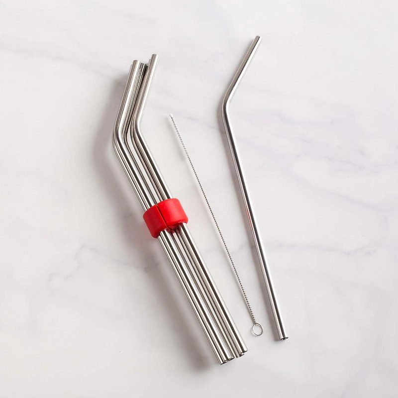 Joie Reusable Drinking Straw - Set of 8 (Stainless Steel)
