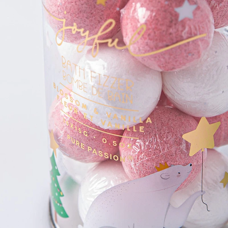 Pure Passion Christmas Bath Fizzers 16pc.