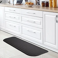 KSP Textaline 'Zig Zag' Large Anti-Fatigue Memory Foam Mat (Black)