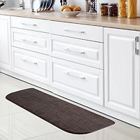 KSP Textaline 'Linen Look' Anti-Fatigue Memory Foam Mat (Dark Brown)