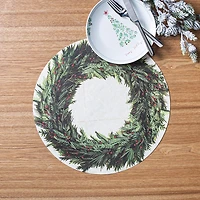 Primatives By Kathy Christmas Paper 'Wreath' Placemat - Set of 24