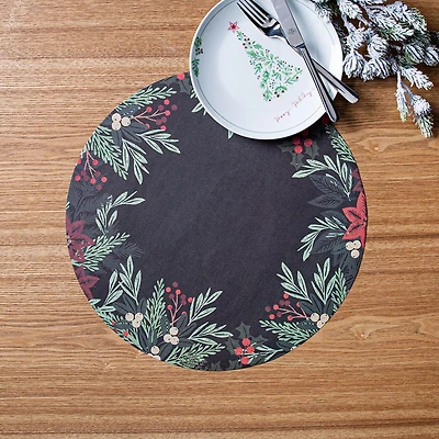 Primatives By Kathy Christmas Paper 'Greenery' Placemat - Set of 24