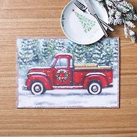 Primatives By Kathy Christmas Paper 'Red Truck' Placemat - Set of 24