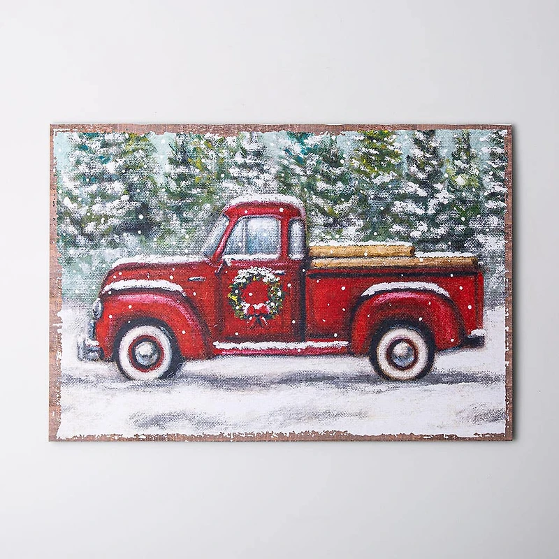 Primatives By Kathy Christmas Paper 'Red Truck' Placemat - Set of 24