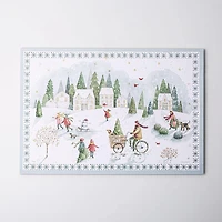 Primatives By Kathy Christmas Paper 'Winter' Placemat - Set of 24