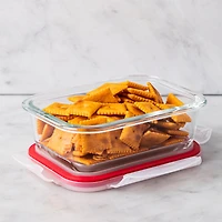 KSP Clip It Glass 370ml Storage Container (Red)