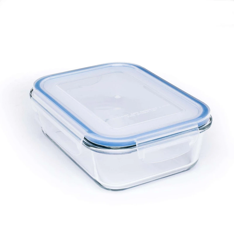 KSP Clip It Glass 1000ml Storage Container (Blue)