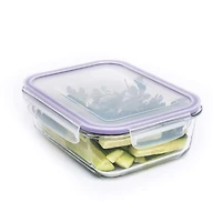 KSP Clip It Glass 1420ml Storage Container (Purple)