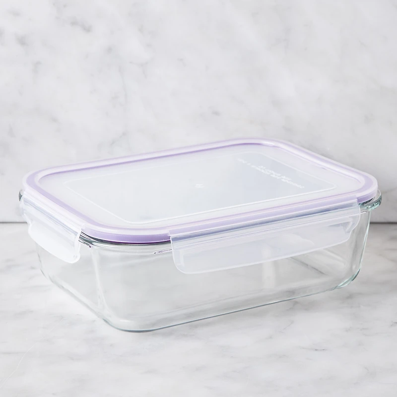 KSP Clip It Glass 1420ml Storage Container (Purple)