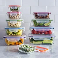 KSP Clip It Glass 315ml Storage Container (Red)