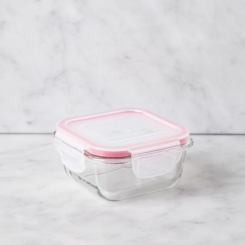 KSP Clip It Glass 315ml Storage Container (Red)