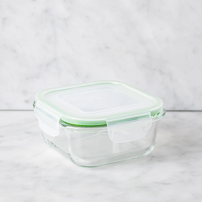 KSP Clip It Glass 495ml Storage Container (Green)