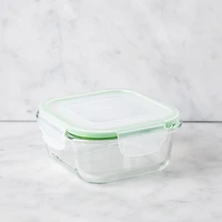 KSP Clip It Glass 495ml Storage Container (Green)