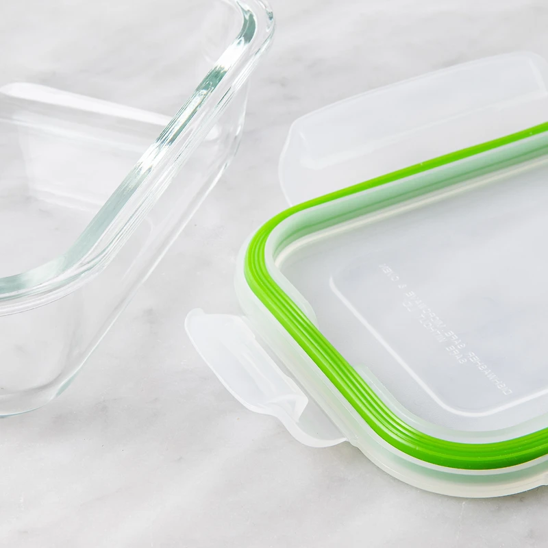 KSP Clip It Glass 495ml Storage Container (Green)