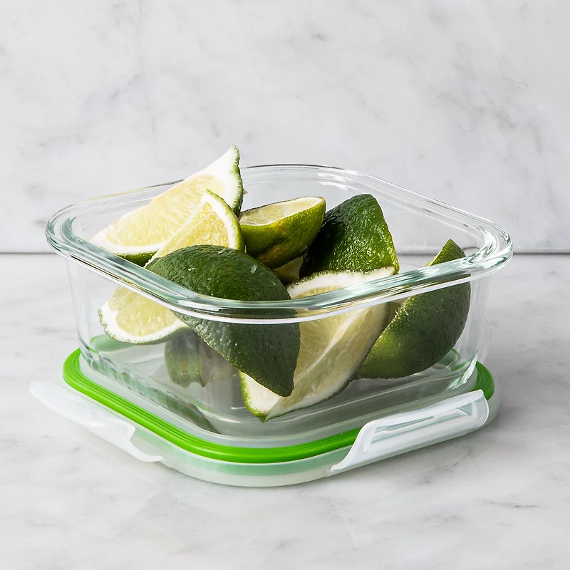 KSP Clip It Glass 495ml Storage Container (Green)
